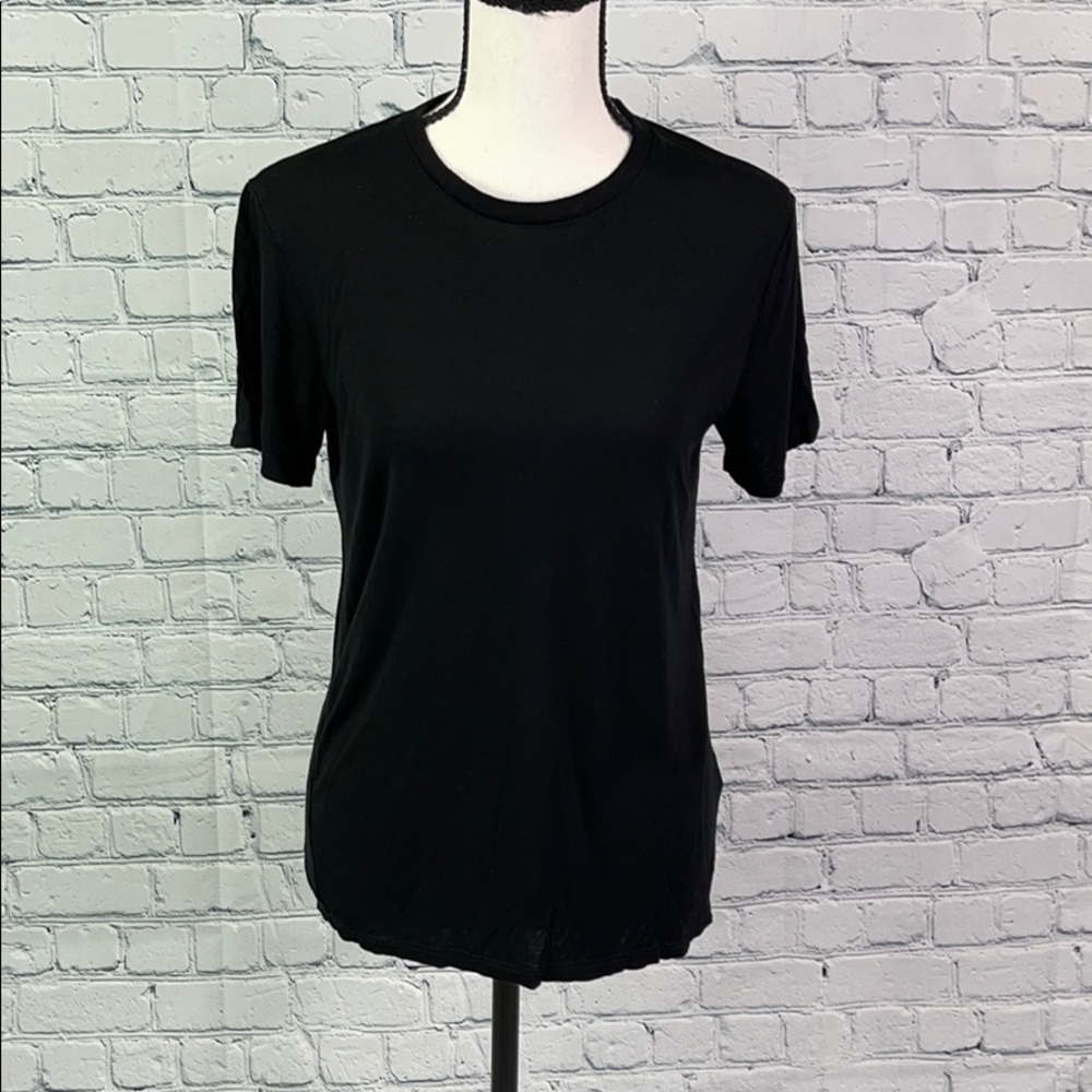 TOPSHOP Black T-Shirt Size 2